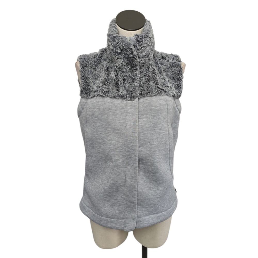 The North Face Women's Gray Sherpa Collar Vest